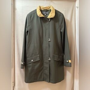 Apropos Juniors Olive Green Coat Jacket With Yellow Collar – Size 7